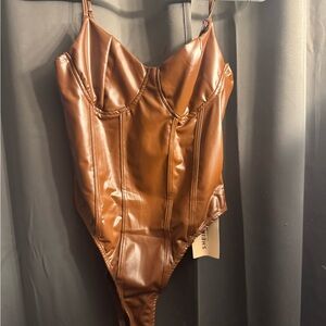 Leather body suit
